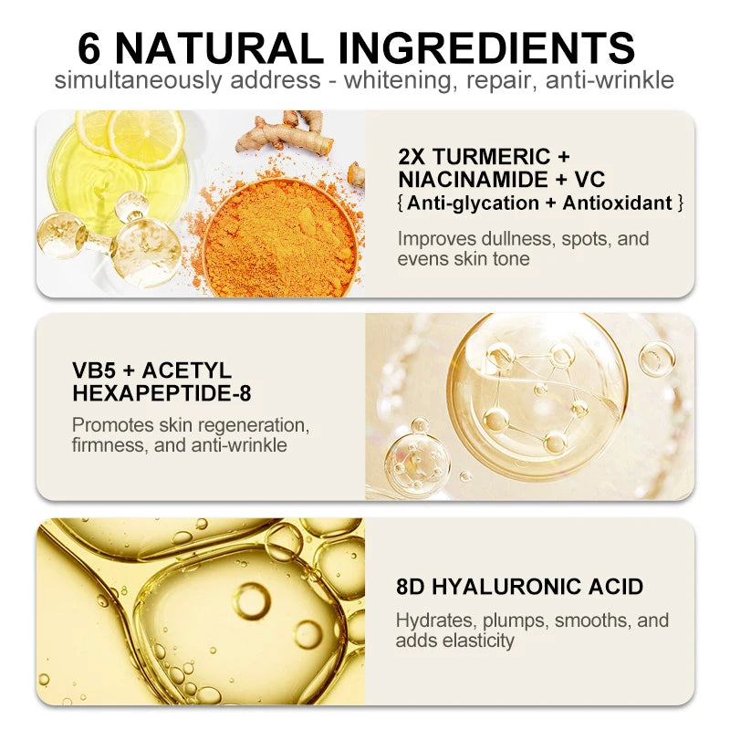 Vitamin C Face Serum Hyaluronic Acid Collagen Turmeric