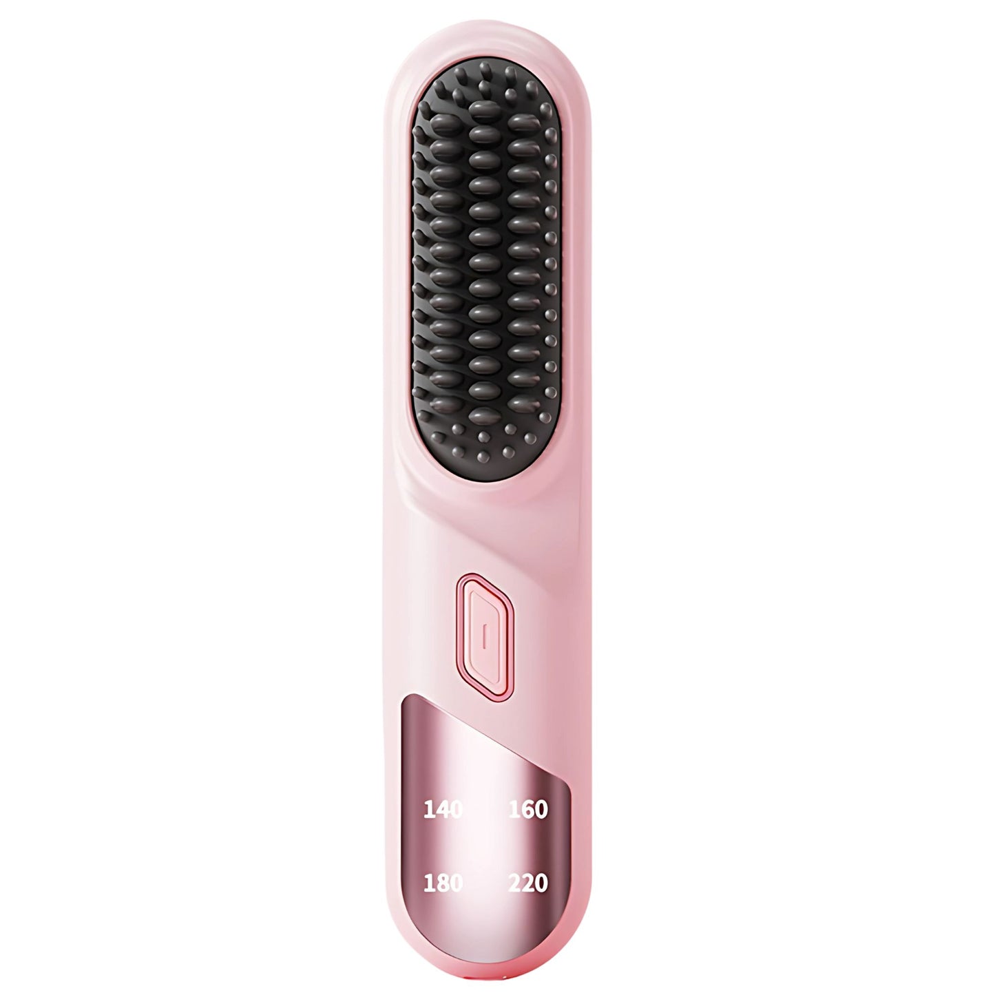 Pink hair straightener styling device electric brush.