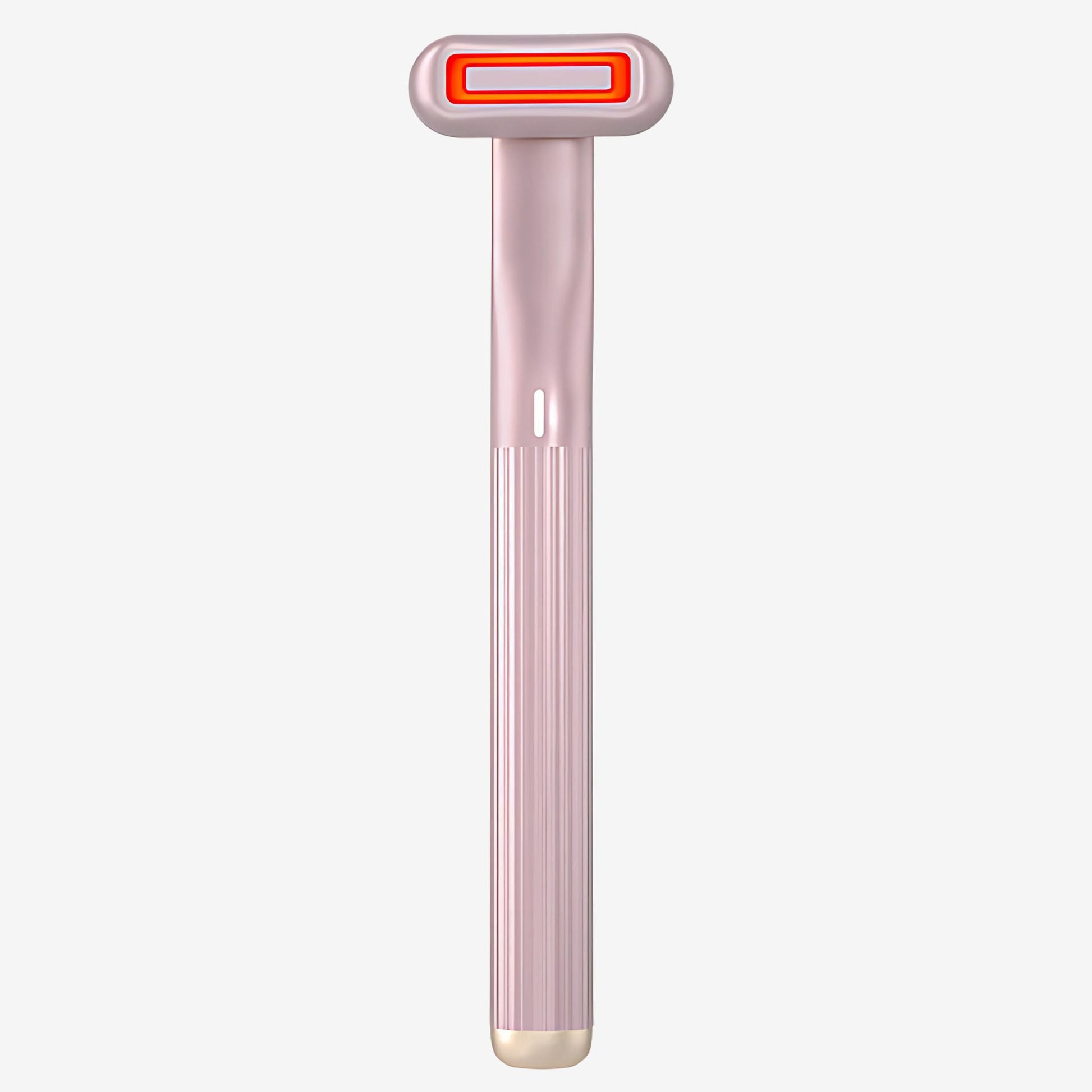 Pink, alloy red light vibrating skin wand.